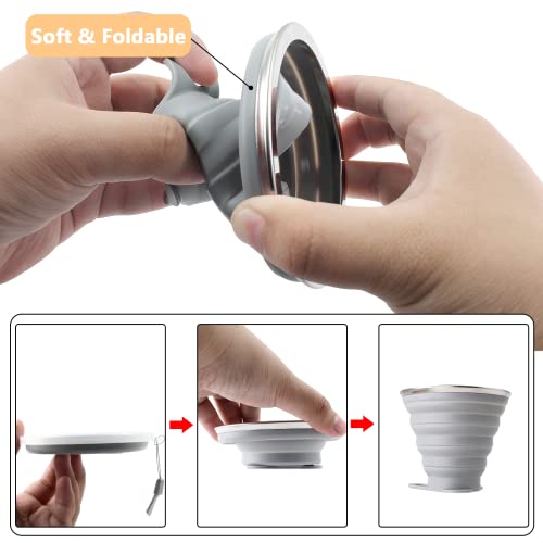 2 Pack Silica gel Collapsible Travel Cup 270ml