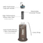 Collapsible Water Filter Bottle with 0.01 Micron Filtration