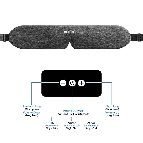 Headphone Cotton Headband Bluetooth 5.2 HD Stereo Noise Reduction Eye Contour Built