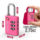 TSA Approved Pink Locks for Luggage. Cute Locker Suitcase Lock with Open Alert Indicator (2 Count)