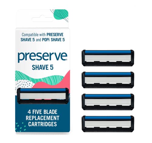 Shave 5 Wave Edition Razor Blade Refills (4 Count)