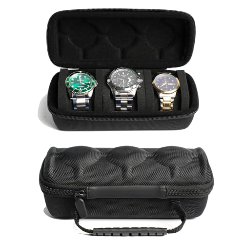 3 slots watch travel case roll