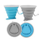 2 Pack Collapsible Silicone Travel Cups with Lids Portable Folding Camping Cups (2 Count)
