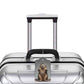2 Pack Luggage Tags for suitcases Capybara Hamster TSA Approved Label Luggage Tag Baggage Tag Leather Stainless Steel Loop Label Tag for Men Women Travel Bag Suitcase (2 Count)
