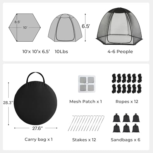 Pop Up Screen House Tent 10x10 FT