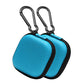 Earbud Case Hard EVA Earphone Carrying Cell Phone Accessories Storage Bag with Carabiner for Airpods Headset Flash Drive Charging Cable Key Wall Charger USB Adapter (2 Count)