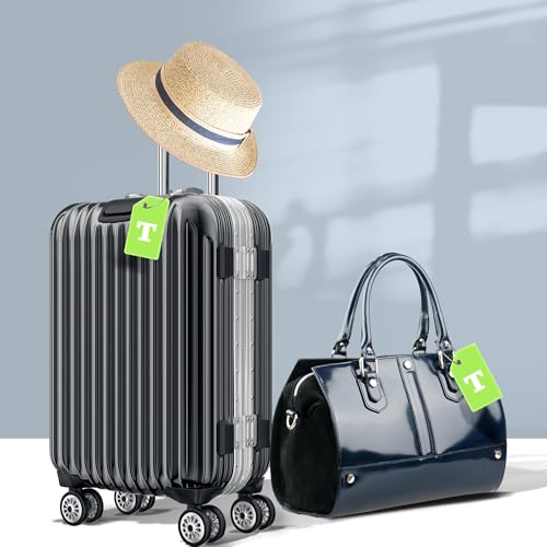 8 Pack Initial Luggage Tags for Suitcases Airplane Travel Essentials (8 Count)