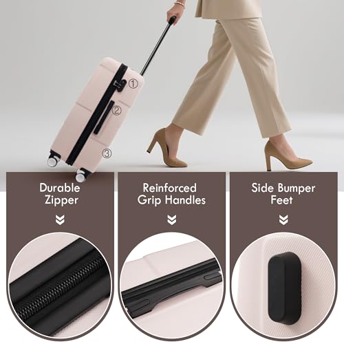 Luggage Sets of 3 Piece Carry on Suitcase Airline Approved (3 Count)