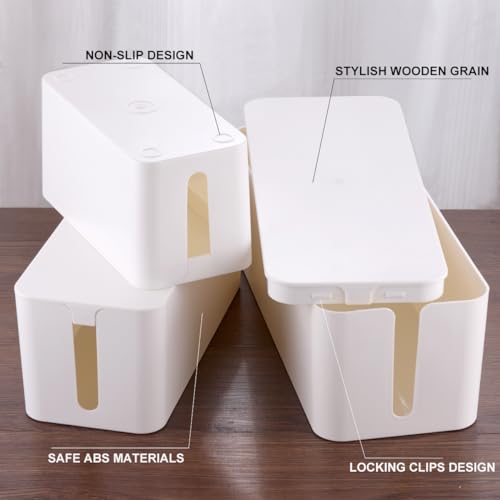 3 Pack Cable Management Box (3 Count)