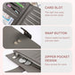 Women's Wallet RFID Blocking Leather Trifold Clutch Wallet Credit Card Holder Ladies Travel Wallet Purse with Passport
