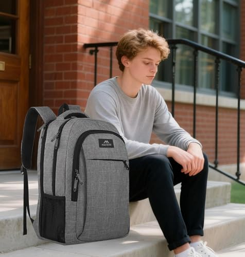 Grey 17 Inch TSA Friendly Travel Laptop Backpack for Women and Men