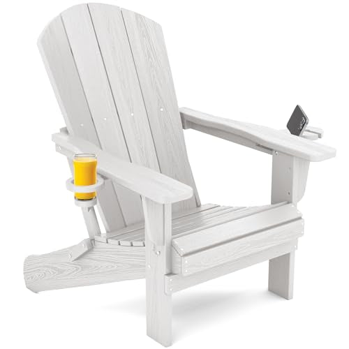 Outdoor Adirondack Chairs with 2 Cup Holders