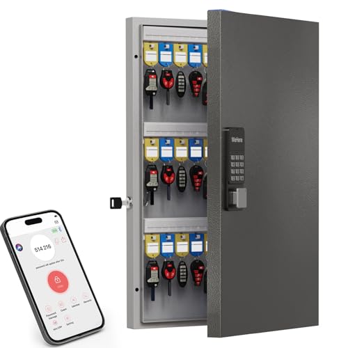 72 Key Lock Box Smart Key Organier Cabinet with Keypad & App for Office