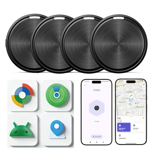 Air Tags 4 Pack Tracker Tag for iOS and Android (4 Count)
