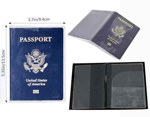 3 Pack Passport Holder + 2 PVC Covers (3 Count)