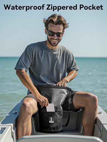 Waterproof Dry Bag Backpack with Zippered Pocket