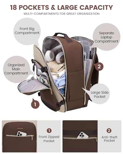 50L Travel Backpack for Women & Men
