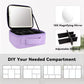 Travel Makeup Bag with LED Mirror and 10x magnifying glass with 3 Lighted Settings