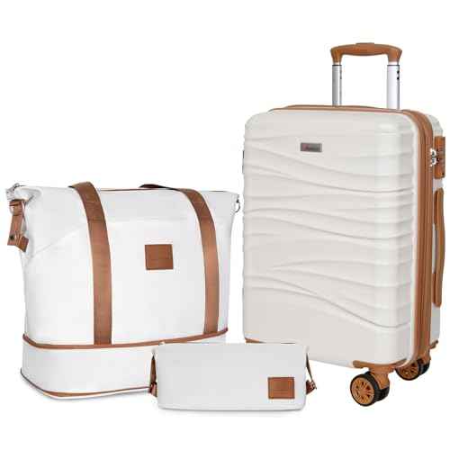 Expandable 22x14x9 Airline Approved 21" Carry On Luggage Set (3 Count)
