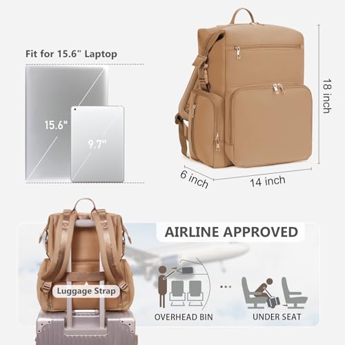 Neoprene Diaper bag Backpack Waterproof Baby Changing Bags for Mom and Dad with Changing Pad Large Travel Maternity Tote with Insulated Pockets and Organised Compartments