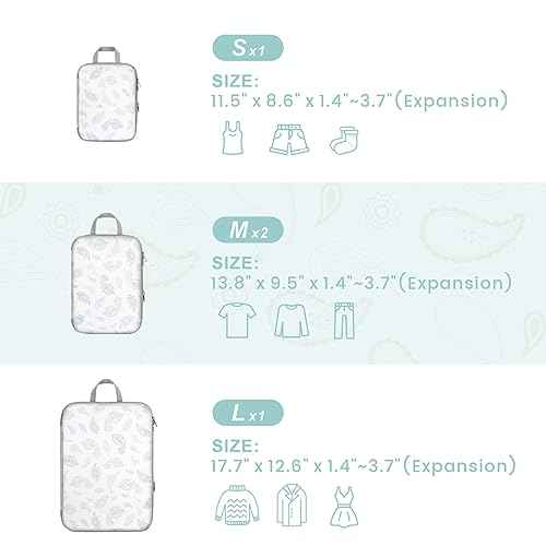 Compression Packing Cubes for Travel (4 Count)