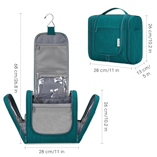 Large Hanging Toiletry Bag for Women Men Travel Makeup Bag Organizer Toiletries Bag Dry Wet Separation