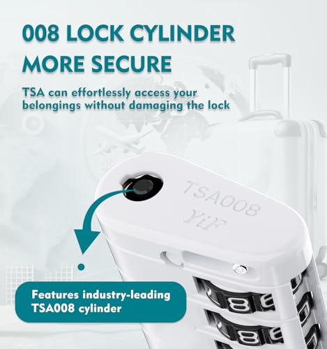 TSA Approved Luggage Locks with Search Alert Indicator (2 Count)