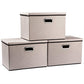 Large Foldable Storage Bins with Lids [3 (3 Count)