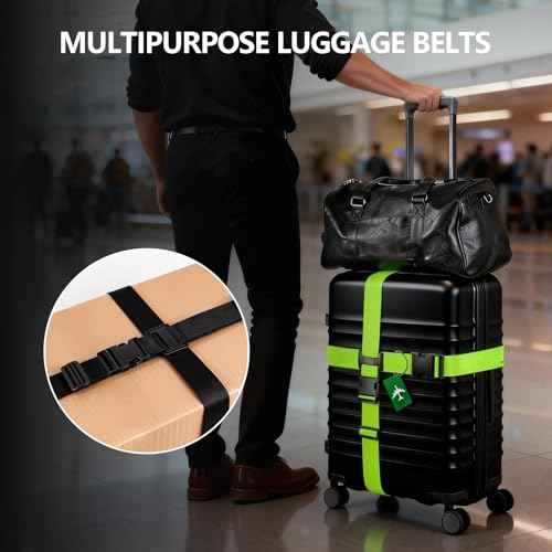 Cross Luggage Straps for Suitcase and Luggage Tags 3 Packs