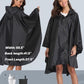 Adult Rain Poncho Waterproof Hooded Zipper Raincoat with Pockets