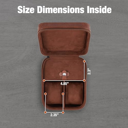 2 Slot Luxury Travel Faux Leather Watch Case. Watch Storage Organizer. Watch Display & Watch Holder. Perfect For Watch Collection. Ready to Gift for Men