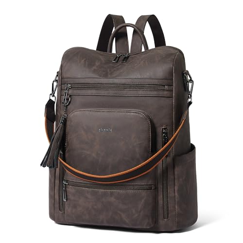 Vegan Leather Laptop Backpack for Women 15.6 inch Work Backpack Fashion Travel Backpack Purse for Business College