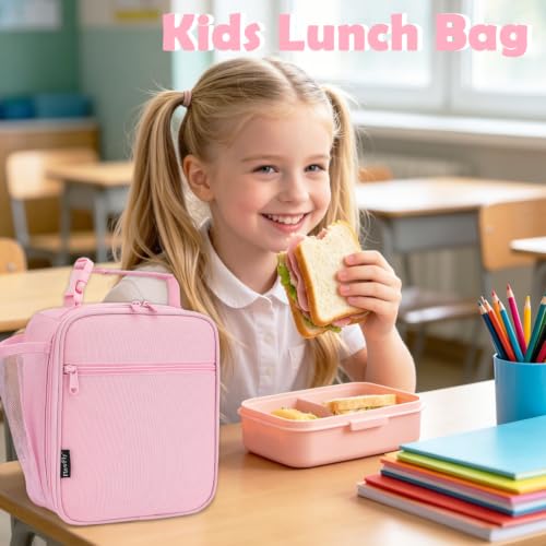 Kids Lunch box Insulated Soft Bag Mini Cooler Back to School Thermal Meal Tote Kit for Girls
