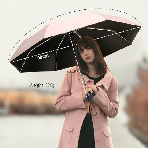 Sun Umbrella Blocking UV Protection Compact Auto Folding Parasol
