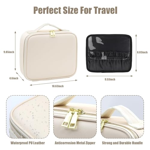 Portable Travel Makeup Bag with Lighted Mirror