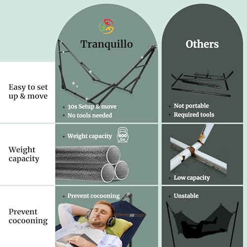 Universal Double Hammock with Stand Included for 2 Persons