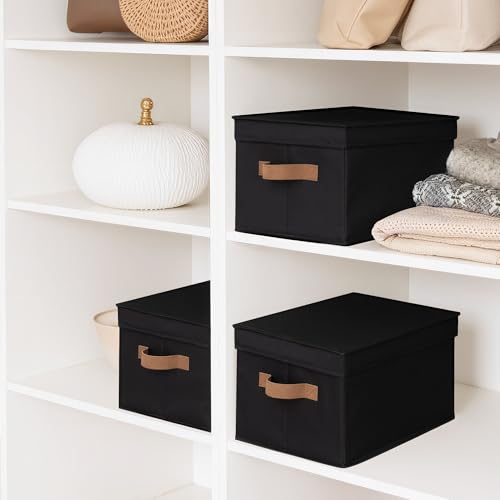 Fabric Storage Bins with Lids (3 Count)
