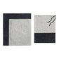 Cashmere Merino Travel Blanket & Pouch 55"x45" Gray & Charcoal