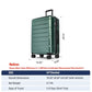 24 Inch Luggage TSA Approved Hardshell Suitcases with Spinner Wheels Durable PC+ABS Medium Checked Travel Luggage for Women Men Green