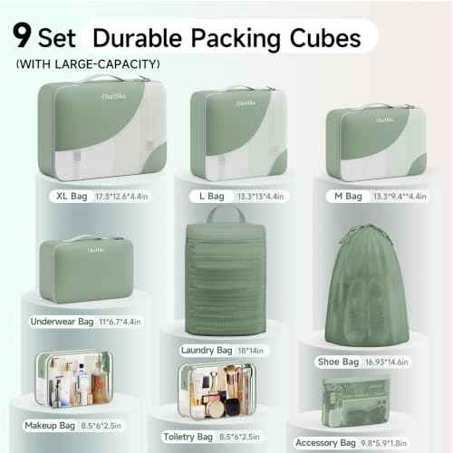 Packing Cubes for Travel (9 Count)