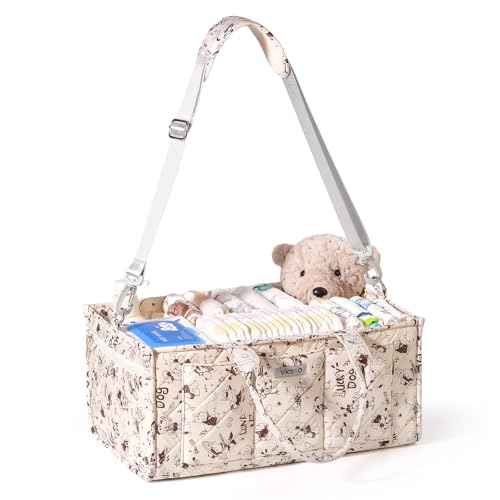 Cute Cartoon Animal Prints Baby Diaper Caddy Organizer