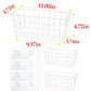 2 Set LeleCAT Hanging Wall Basket Organizer Over the Cabinet Door Adhesive Wire Baskets for Organizing Kitchen Food Pantry Bathroom Shelf Storage No Drilling Wall Mounted (2 Count)