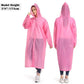 2 Pack Pink Long Sleeve Poncho Raincoats for Adults (2 Count)