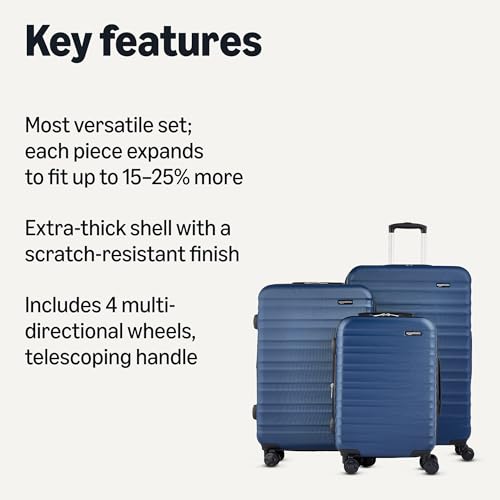3 Piece Hardside Expandable Luggage Set (3 Count)