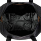 Bric’s X-Bag/X-Travel 2.0 Overnight Weekender Duffel, Water-Resistant Folding Carry-On with Leather Trim, Removable Shoulder Strap and Pass-Through Sleeve - Mini Bag Included – 18 Inch, Black