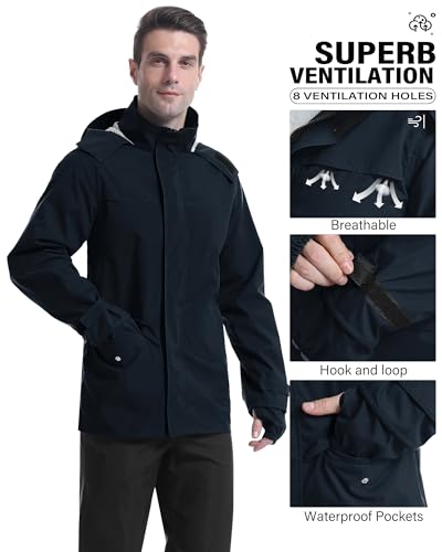 Rain Suit Waterproof Breathable Lightweight 2 (2 Count)
