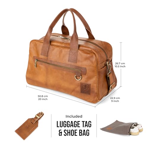 Vintage Genuine Leather Duffle Bag Austin M for Travel or the Gym