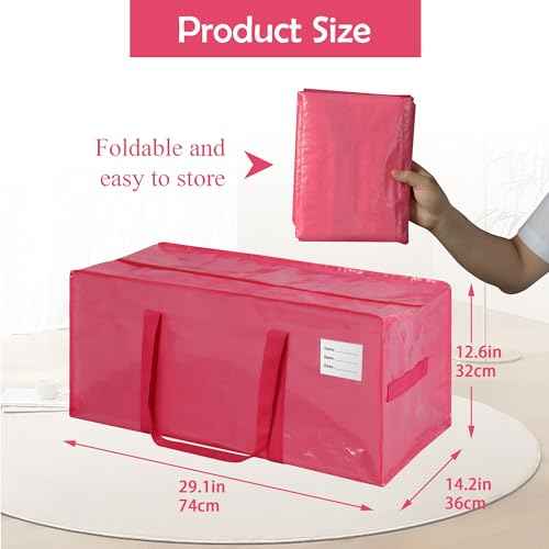 4 Pack Heavy Duty Extra Large Moving Bags with Handles (4 Count)