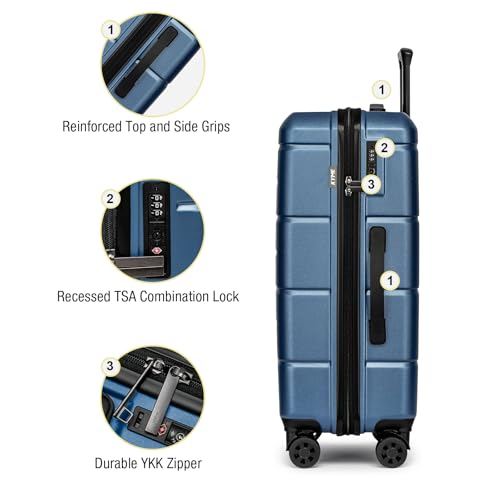 Luggage Sets 2 Piece Suitcase Set Hardshell 20 inch (2 Count)