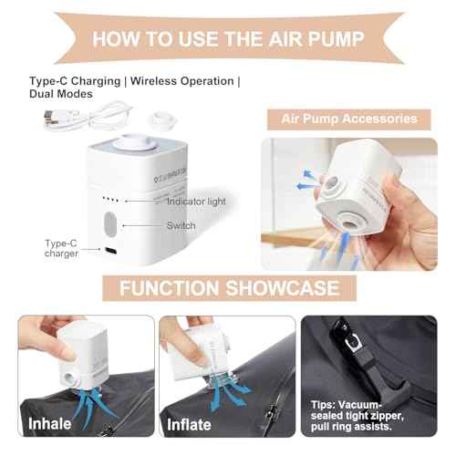Vacuum Backpack Travel with Pump